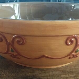 Decorative Orange Ceramic Bowl